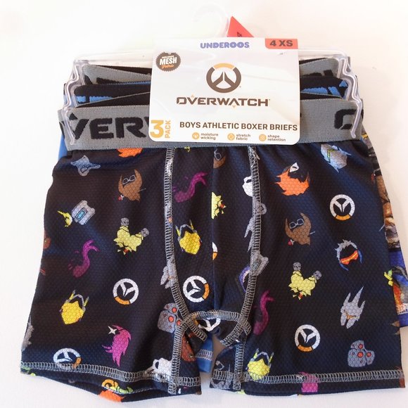 3 Pack Boys Overwatch Superhero Boxer Brief Underwear Underoos in multiple sizes - Picture 1 of 8